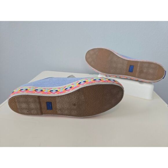 Keds Triple Kick Aztec Geo WF2627 Women’s 11 Platform Sneakers Blue Embroidered - Picture 3 of 8